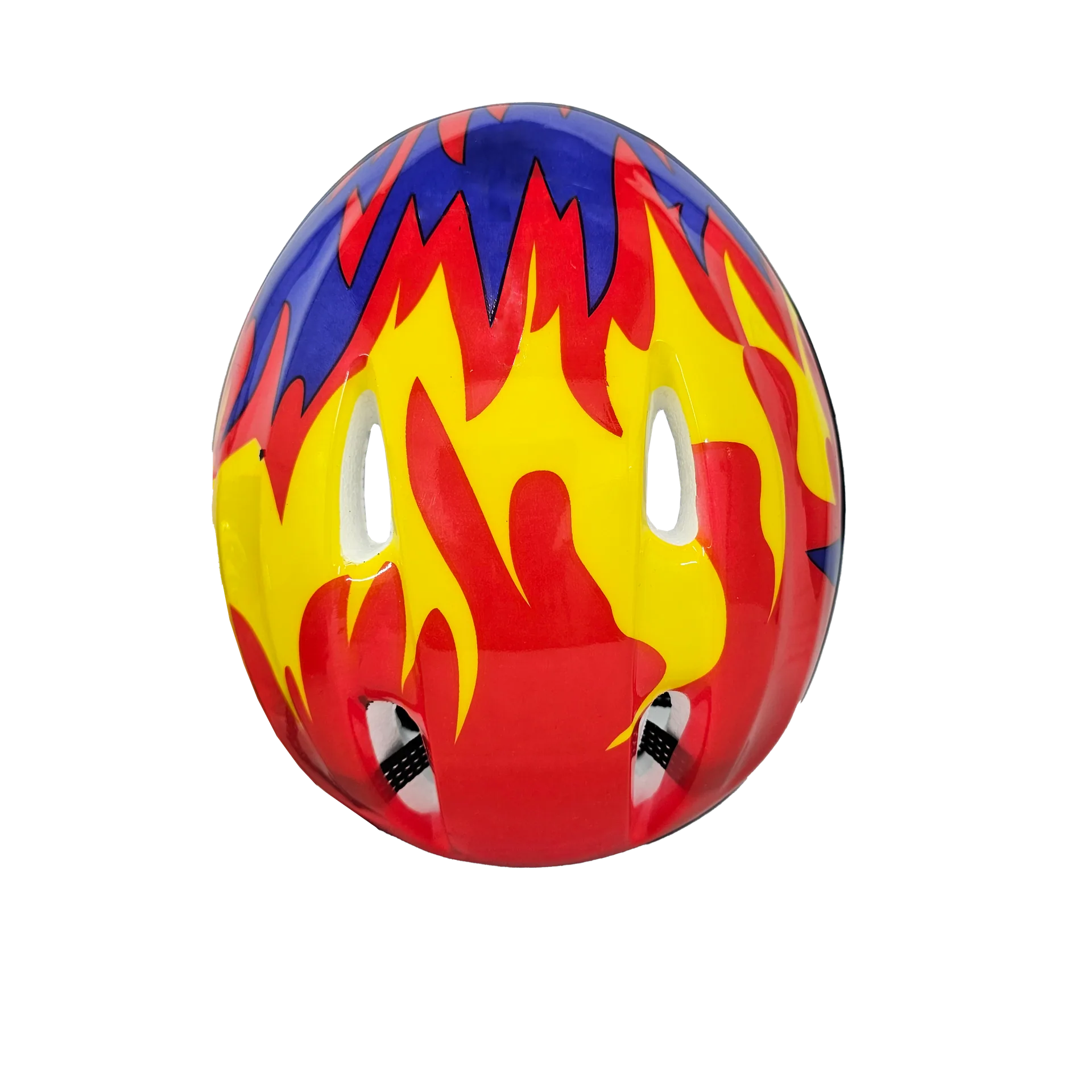 CASCO NIÑOS LLAMAS ROJO/AZUL (SH-230266) — Cascos en BiciCuenca Ecuador