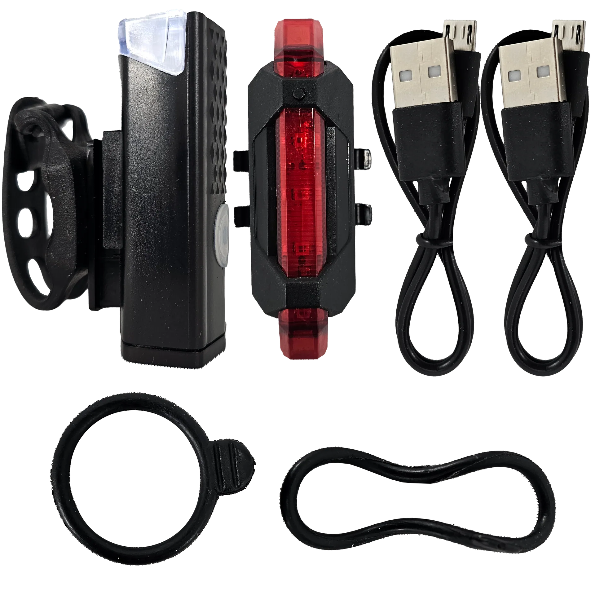 LUZ KIT DELANTERA 300LM POSTERIOR 15LM RAYPAL G2029 (DB-GN-G 2029) — Accesorios en BiciCuenca Ecuador