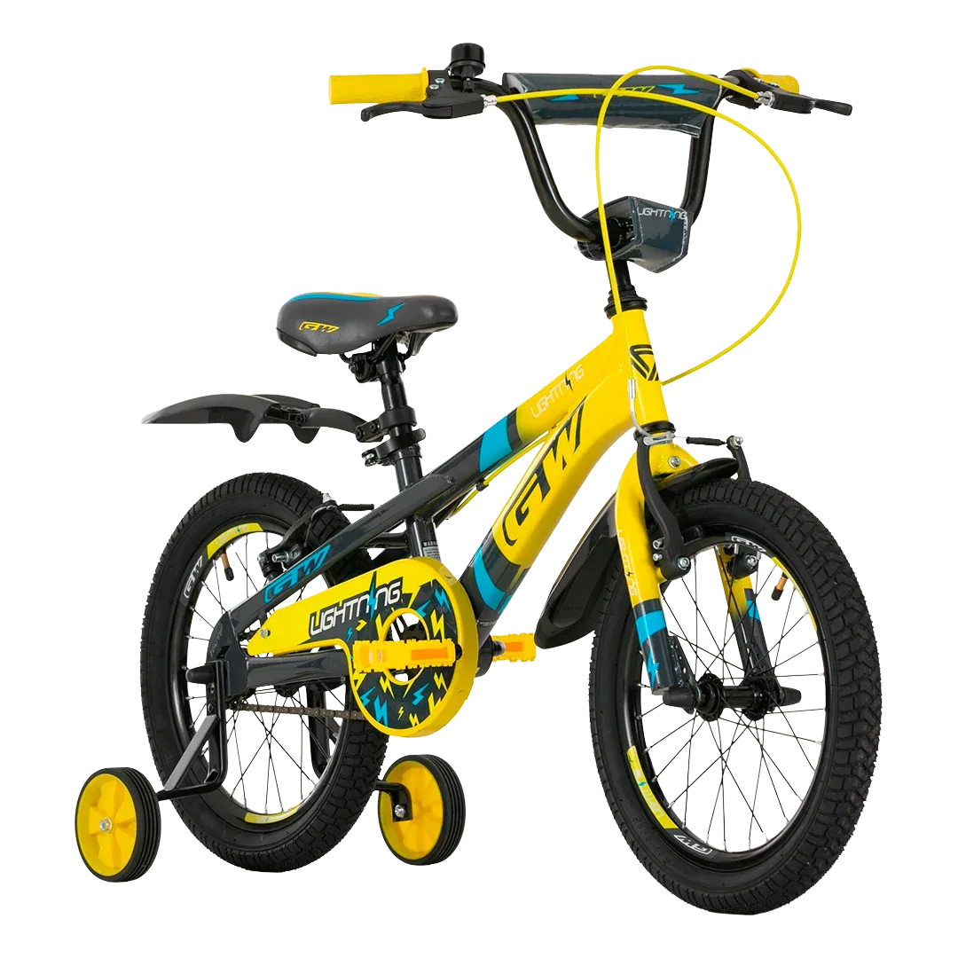 BICICLETA ARO 16 GW LIGHTING AMARILLO/GRIS COL (FR-BIC77668-060) — Bicicletas en BiciCuenca Ecuador